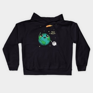 Earth And Moon Uncle Halley Kids Hoodie